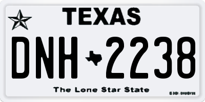TX license plate DNH2238