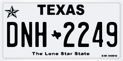 TX license plate DNH2249