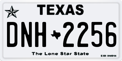 TX license plate DNH2256