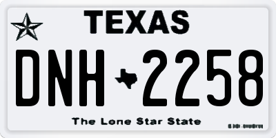 TX license plate DNH2258
