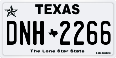 TX license plate DNH2266