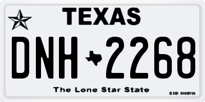 TX license plate DNH2268