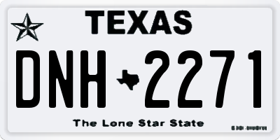 TX license plate DNH2271
