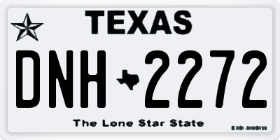 TX license plate DNH2272