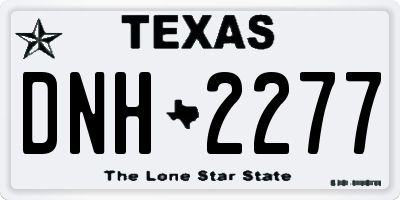 TX license plate DNH2277