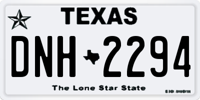 TX license plate DNH2294