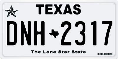TX license plate DNH2317