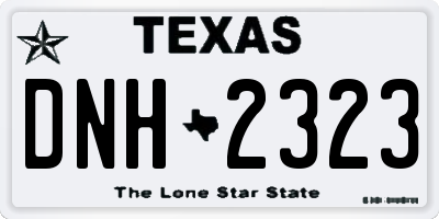 TX license plate DNH2323