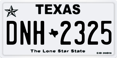 TX license plate DNH2325