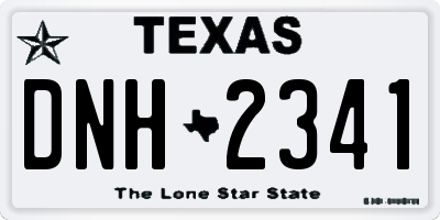 TX license plate DNH2341