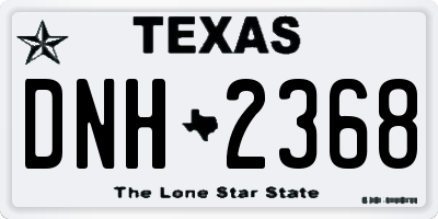 TX license plate DNH2368