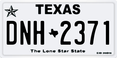 TX license plate DNH2371