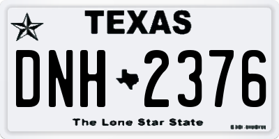 TX license plate DNH2376
