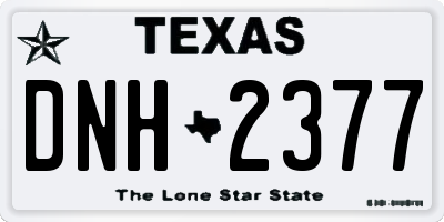 TX license plate DNH2377