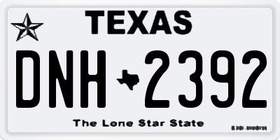 TX license plate DNH2392