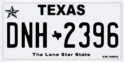 TX license plate DNH2396