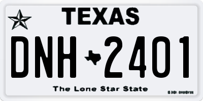 TX license plate DNH2401