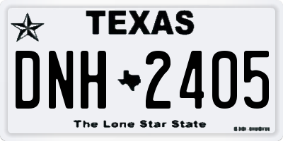 TX license plate DNH2405