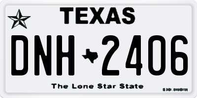 TX license plate DNH2406