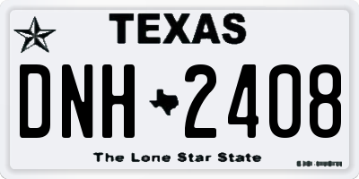 TX license plate DNH2408