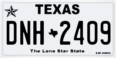 TX license plate DNH2409