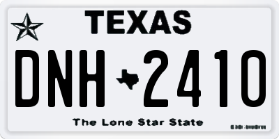 TX license plate DNH2410