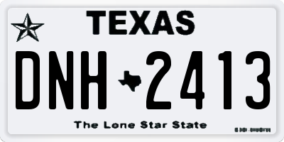 TX license plate DNH2413