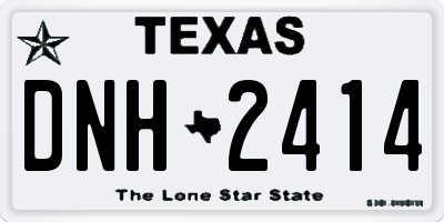 TX license plate DNH2414