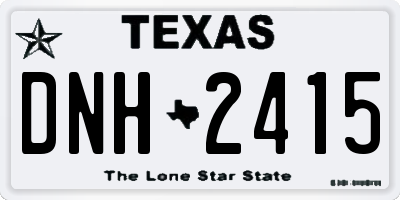 TX license plate DNH2415
