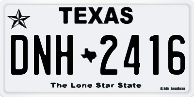 TX license plate DNH2416