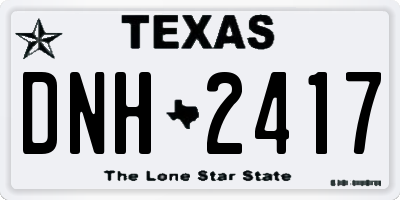 TX license plate DNH2417