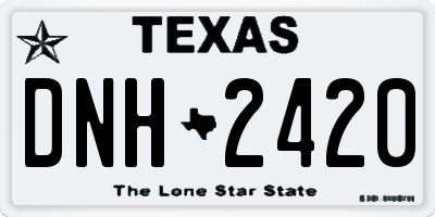 TX license plate DNH2420