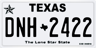 TX license plate DNH2422