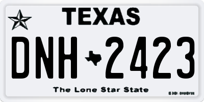 TX license plate DNH2423