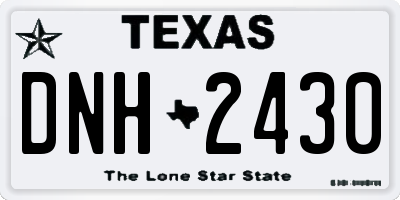 TX license plate DNH2430
