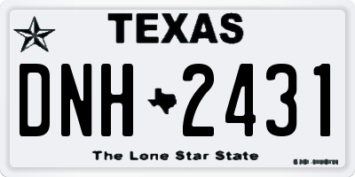TX license plate DNH2431