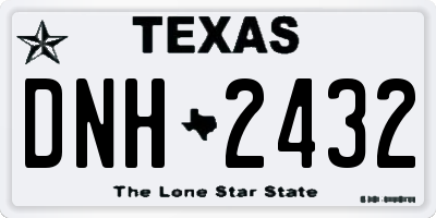 TX license plate DNH2432