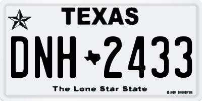 TX license plate DNH2433