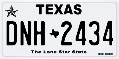 TX license plate DNH2434