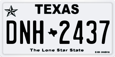 TX license plate DNH2437