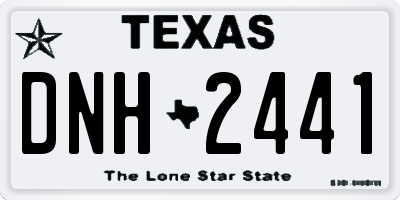 TX license plate DNH2441