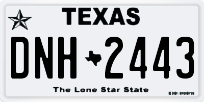 TX license plate DNH2443