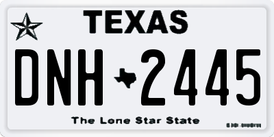 TX license plate DNH2445