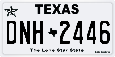 TX license plate DNH2446