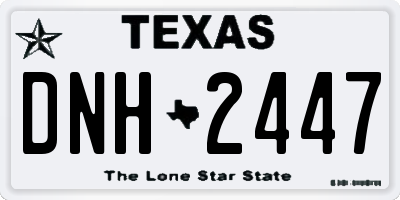 TX license plate DNH2447