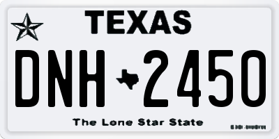 TX license plate DNH2450