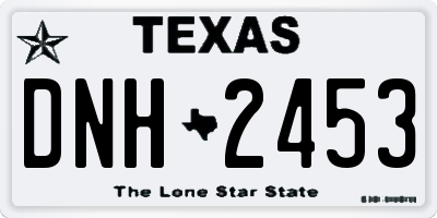 TX license plate DNH2453
