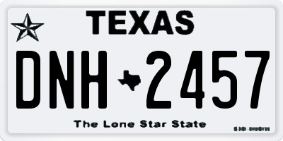 TX license plate DNH2457
