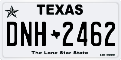 TX license plate DNH2462