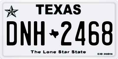 TX license plate DNH2468